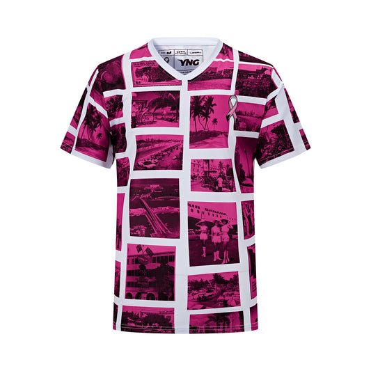 The Coyaba Classic V-Neck T-Shirt (Breast Cancer Awareness) - White