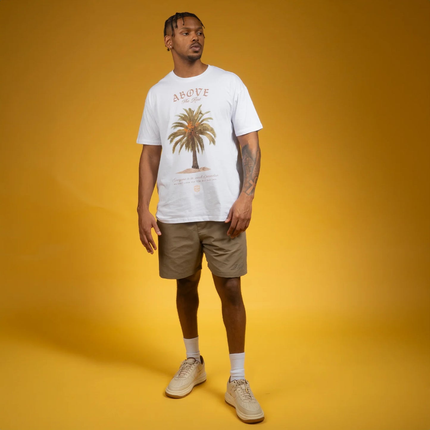 THRT Script Shorts - Tan