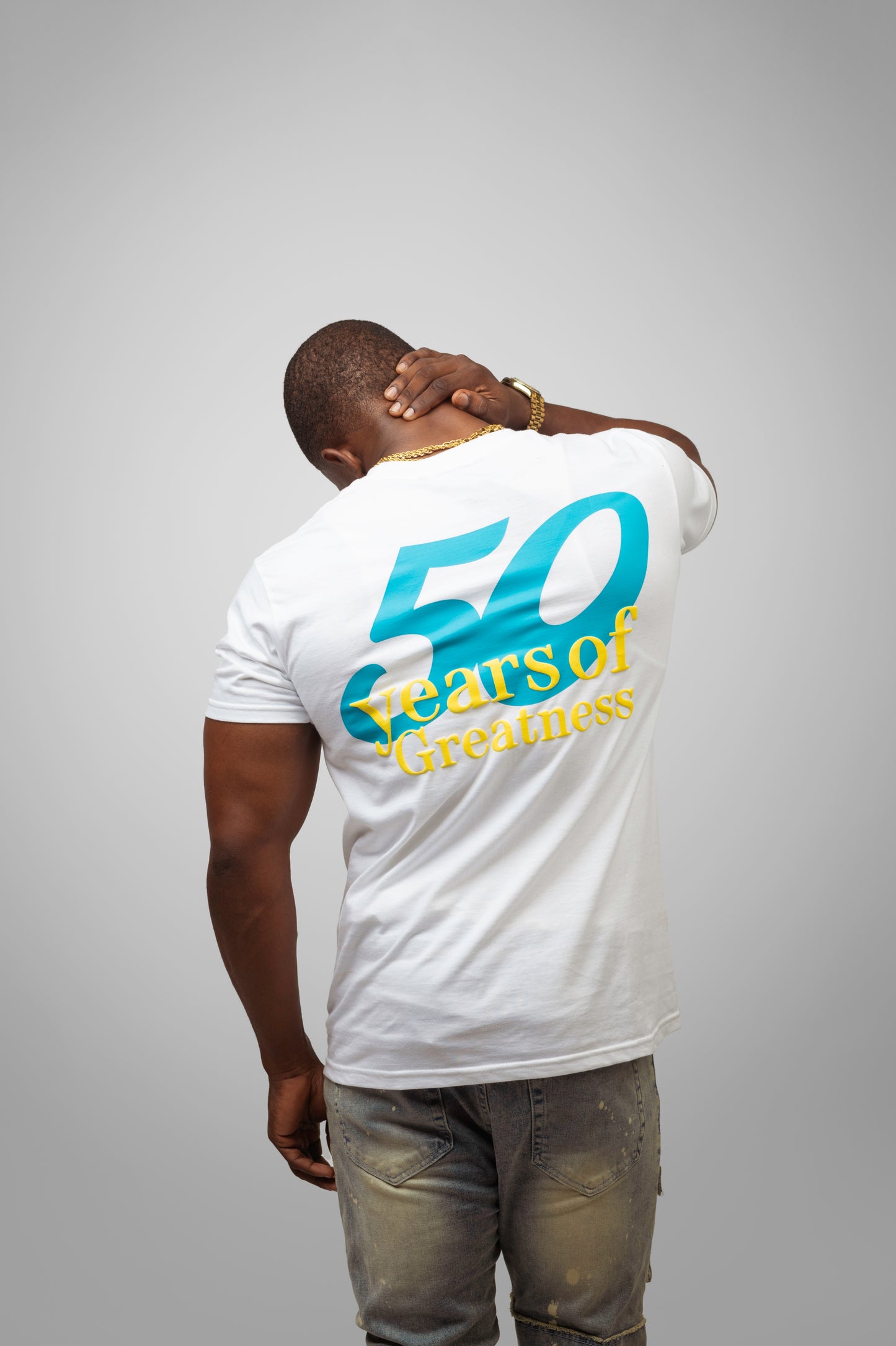 The 1973 Collection Greatness Tee - White/Aqua