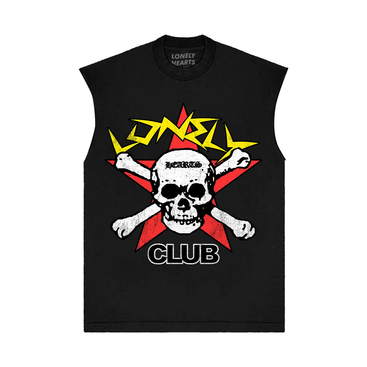 Lonely Hearts Club Rocker Sleeveless Tee - Black