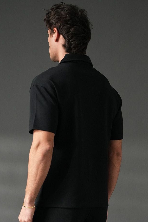 IKAO Solid Quarter Zip Top - Black
