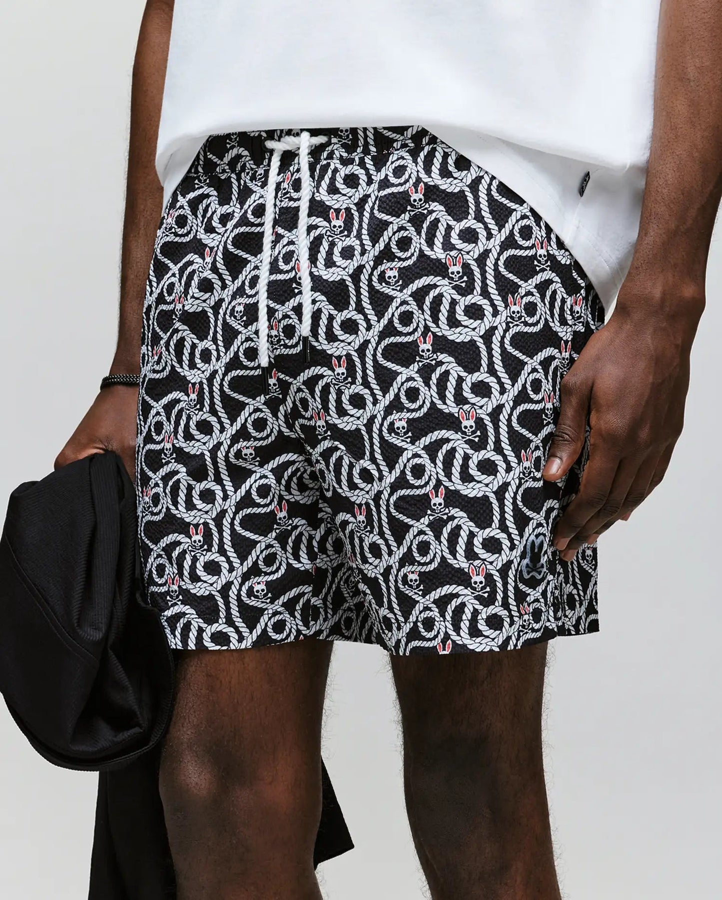 Psycho Bunny Cyrus All Over Print Swim Shorts - Black