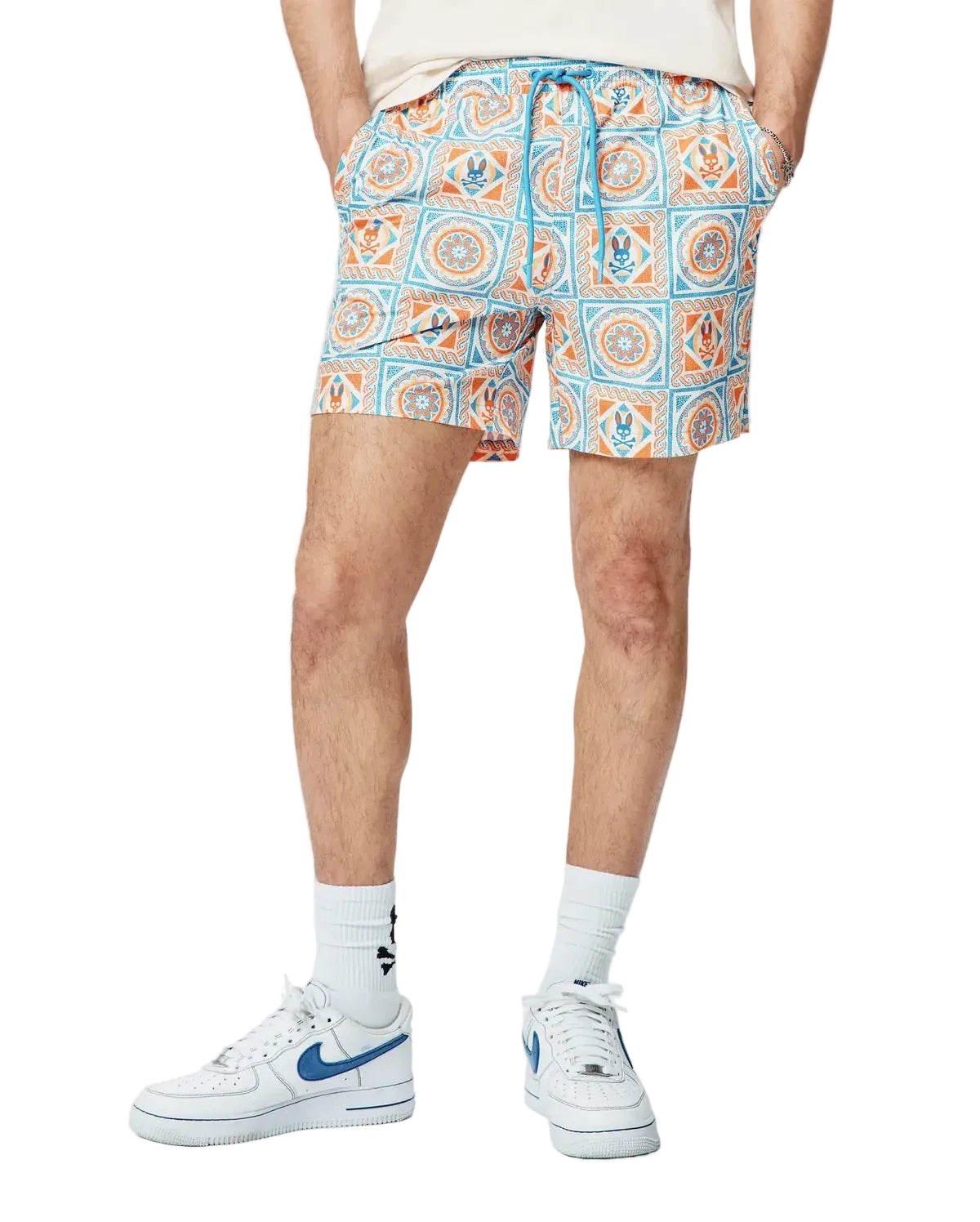 Psycho Bunny Frank Swim Trunks - Blue Danube