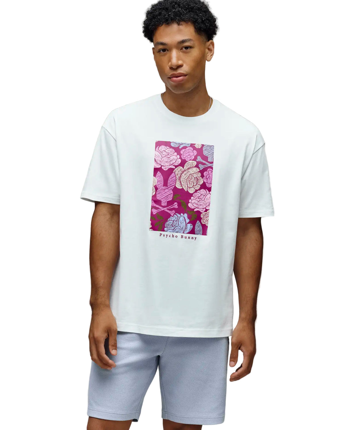 Psycho Bunny Rowen Graphic Tee - White