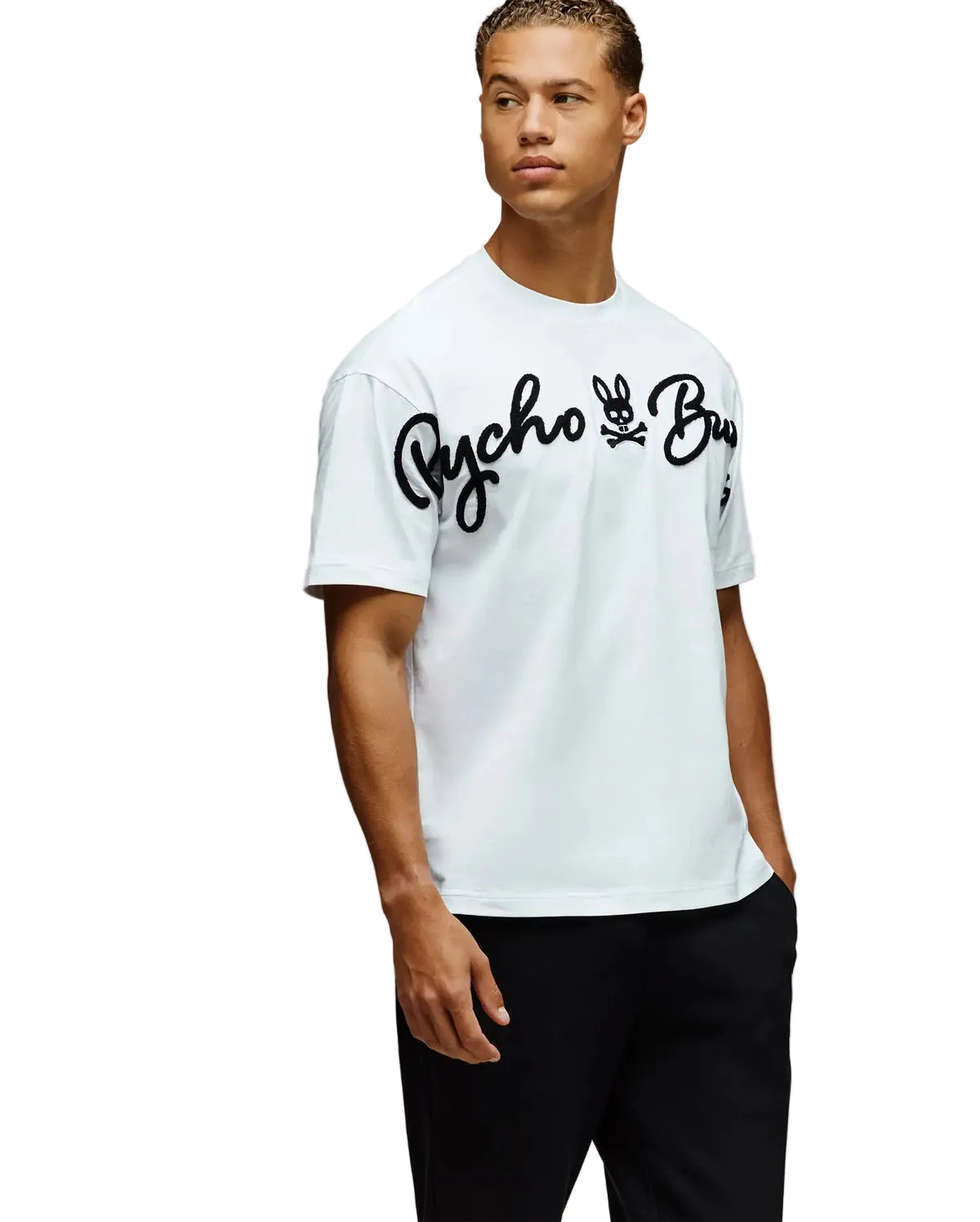 Psycho Bunny Tate Relaxed Fit Graphic Tee - White