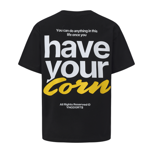 The Stack Your Corn Tee - Black
