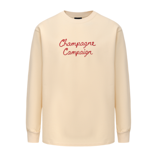The Champagne Campaign L/S Tee - Eggshell