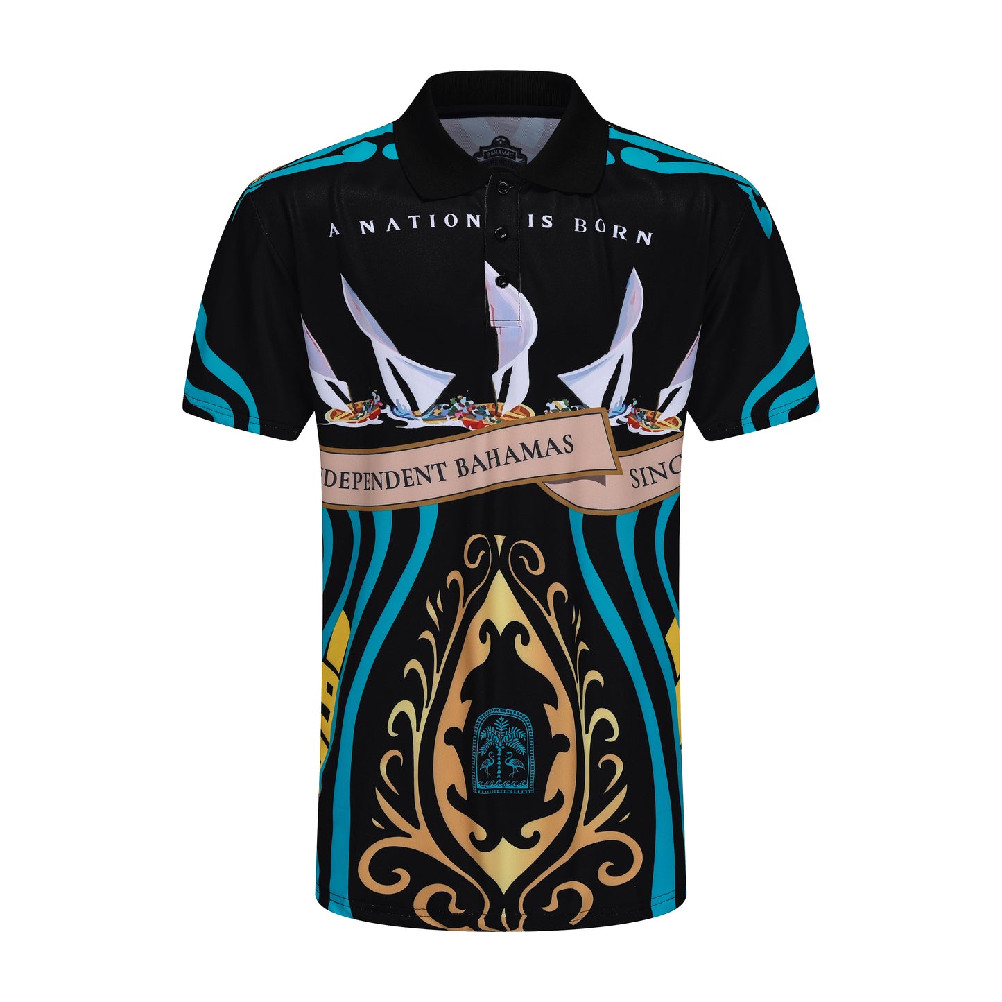 The Voyano Unisex Polo (Independence) - Black