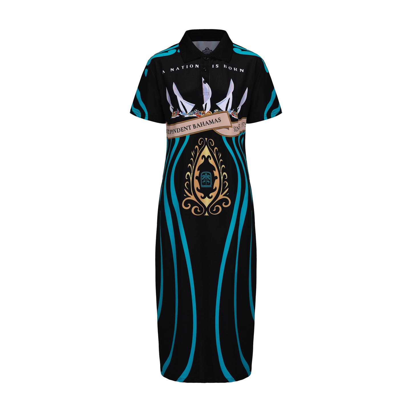 The Voyano Female Polo Dress (Independence) - Black