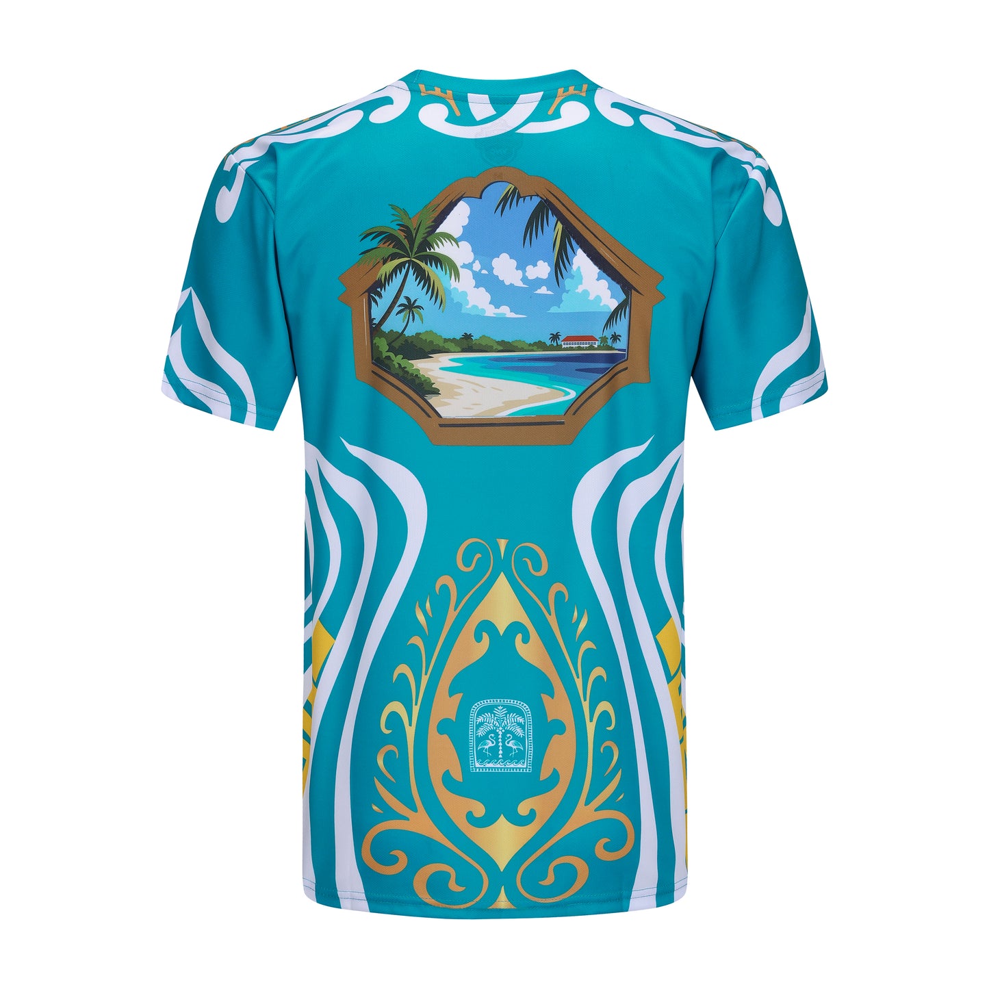 The Voyano V-Neck Tee (Independence) - Aqua