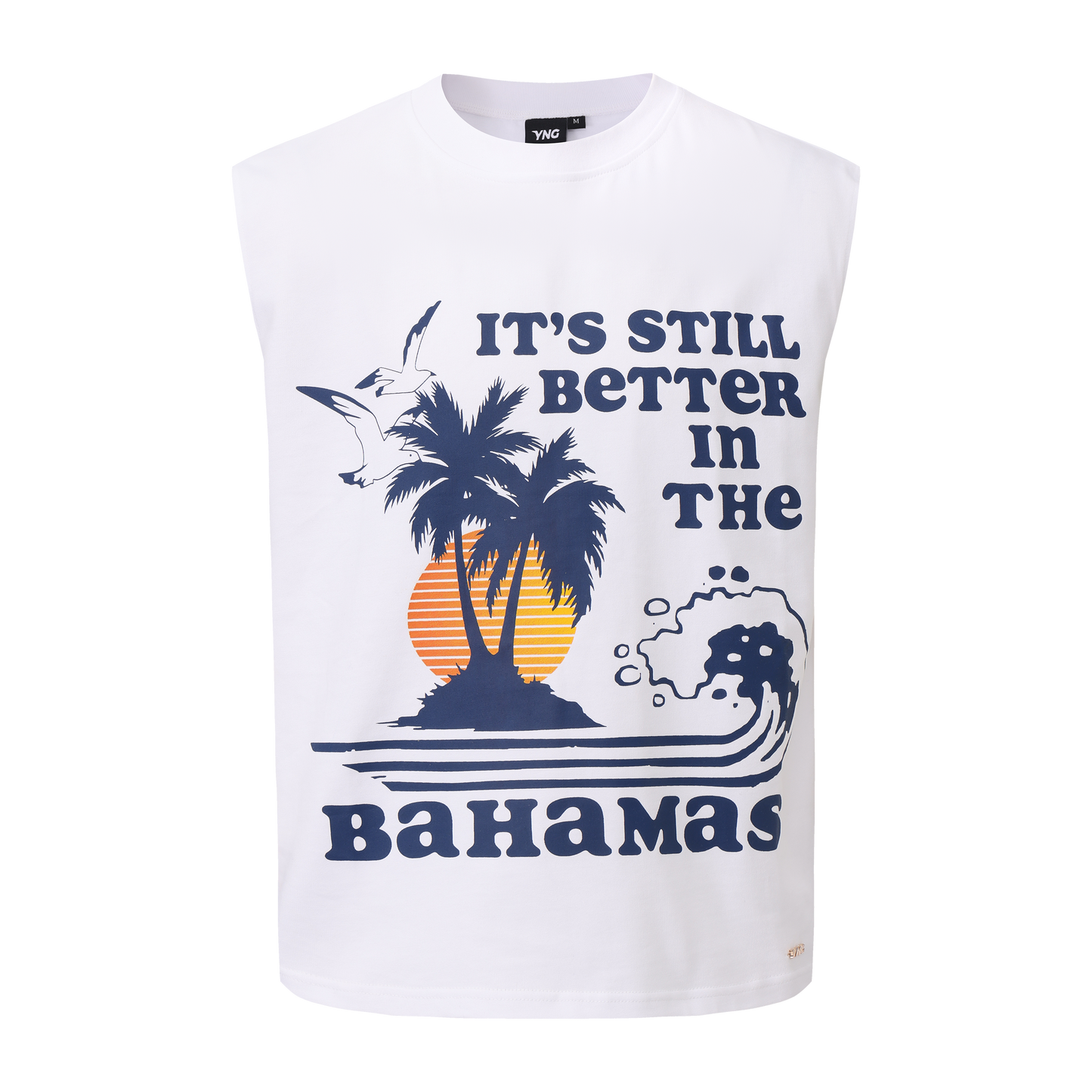 The Better In The Bahamas Cutoff Tee - White