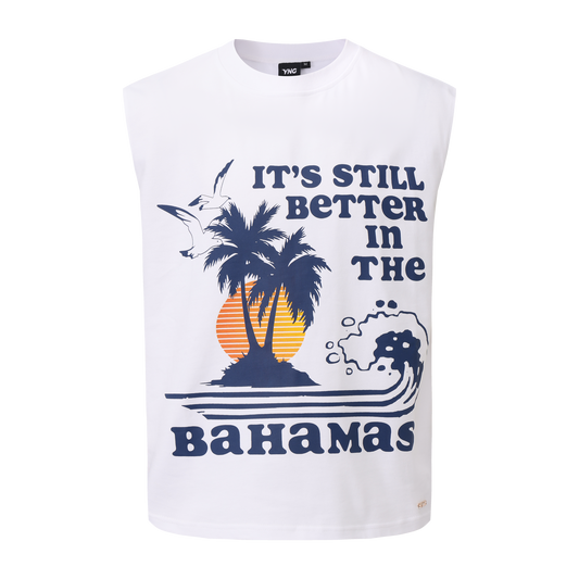 The Better In The Bahamas Cutoff Tee - White