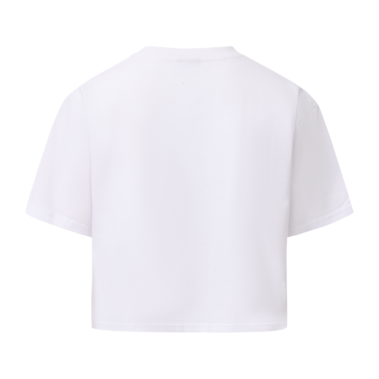 The Cleared & Stamped Female Cropped Tee - White