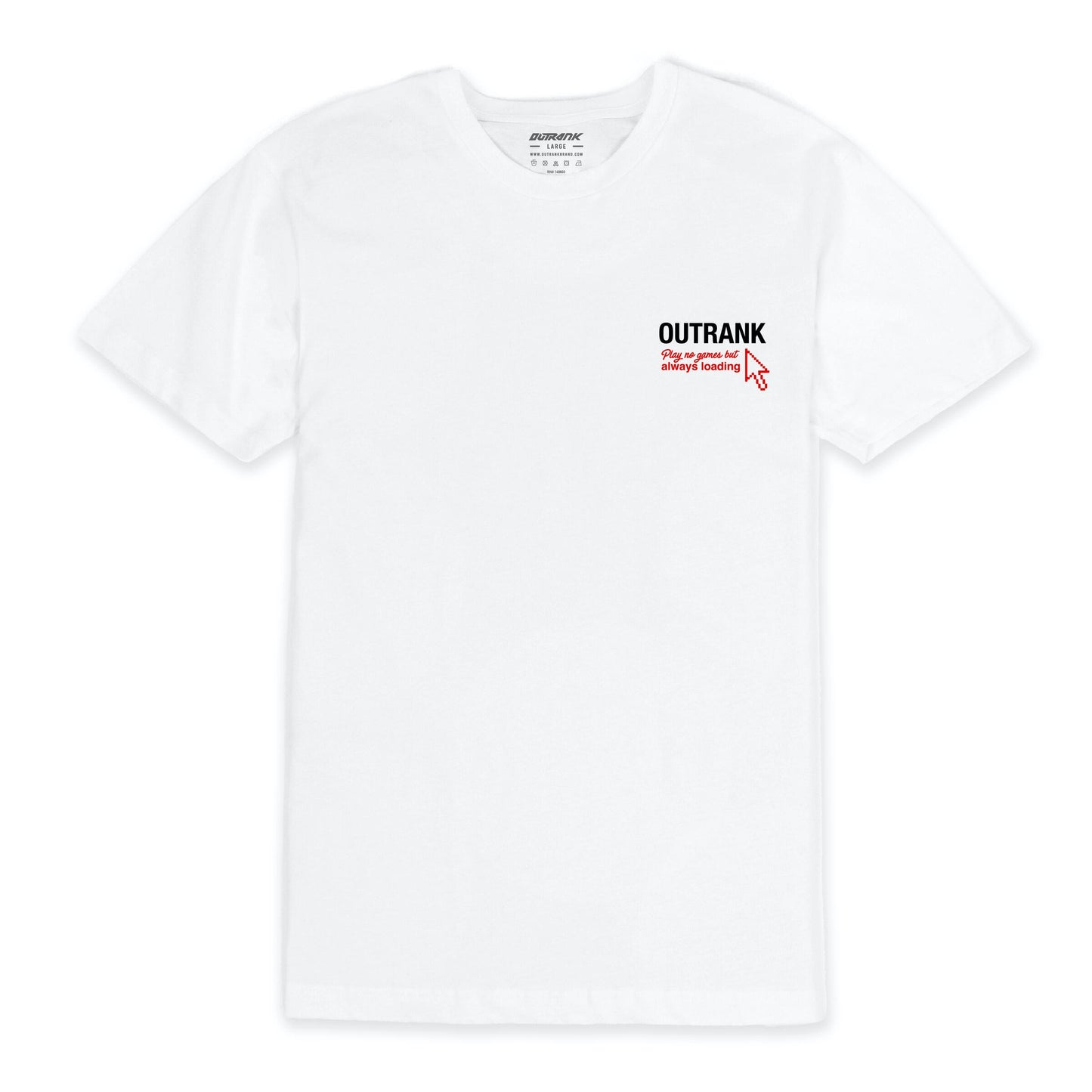 Outrank Play No Games Tee - White