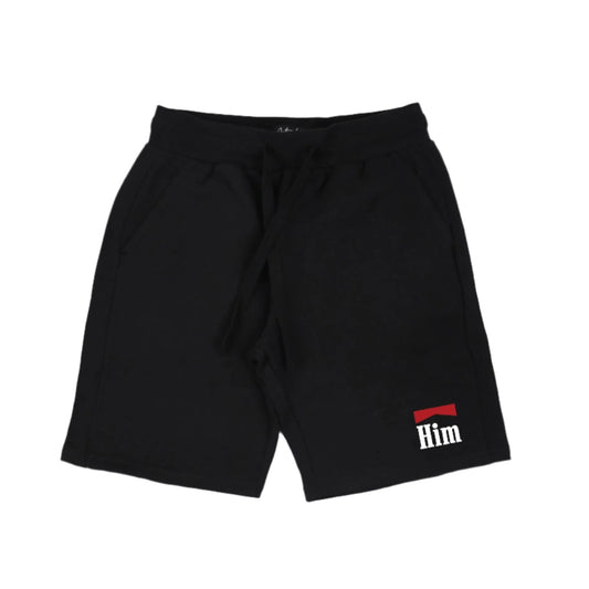 Outrank Him Embroidered Shorts - Black