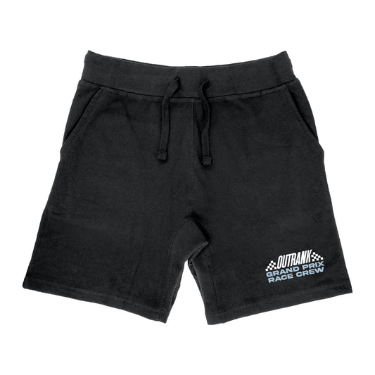 Outrank Race Crew Embroidered Shorts - Black