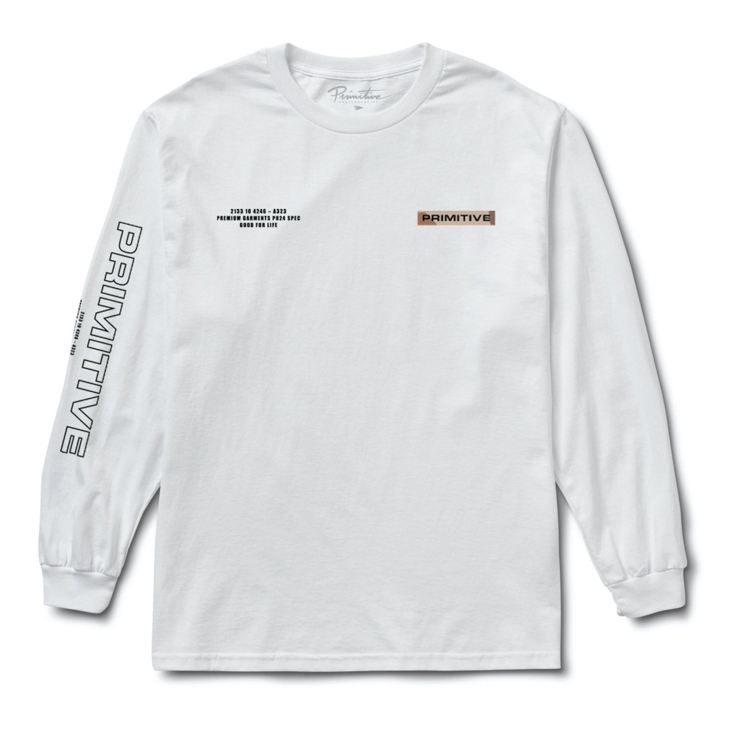Primitive Alert L/S Tee - White