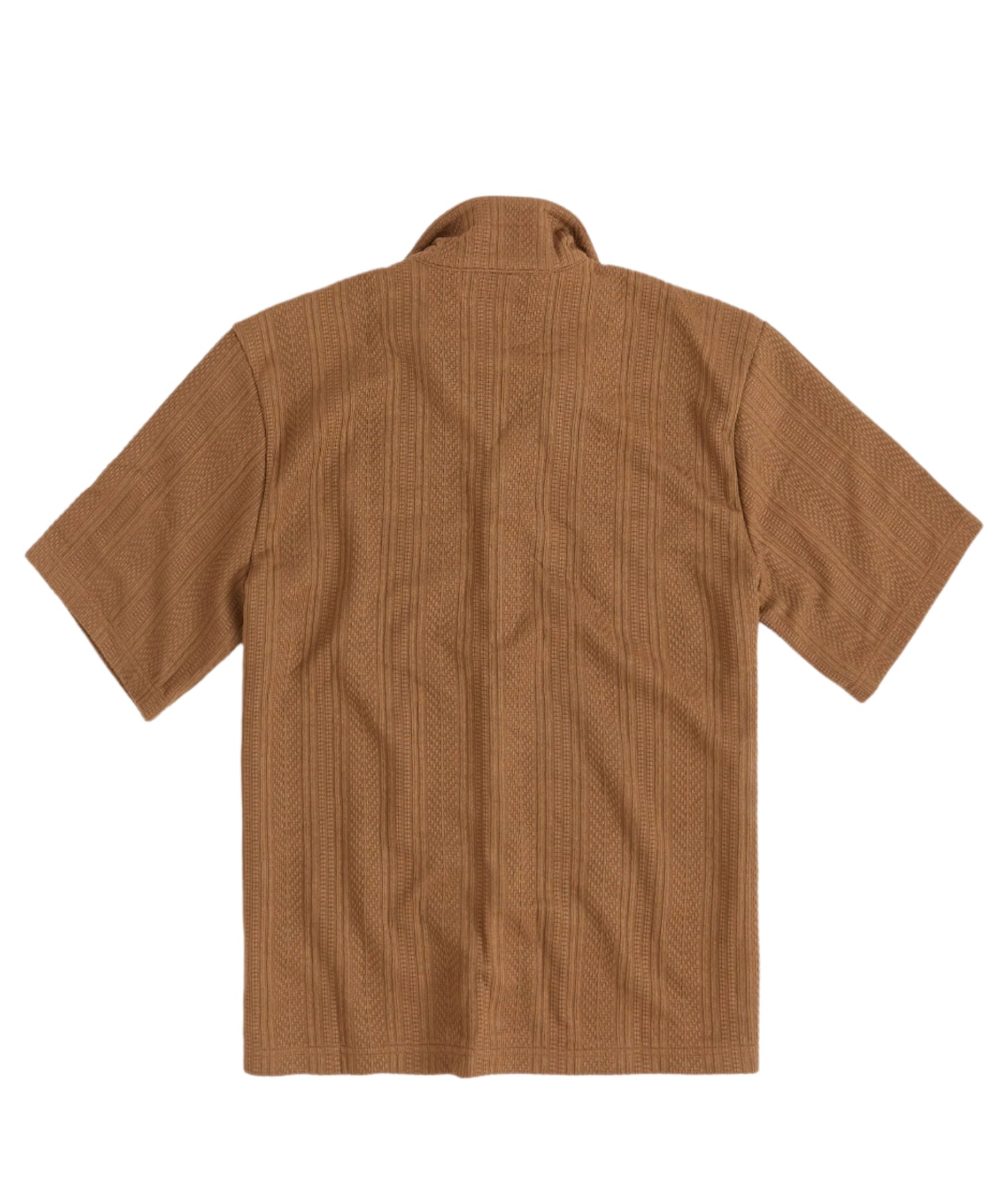 Reason Jacquard Textured Knit Button Down Shirt - Cocoa