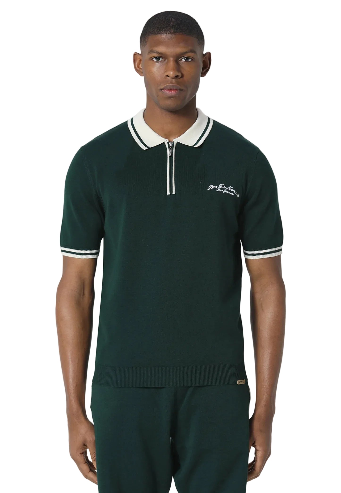 Pas De Monaco Signature Knitted Polo -  Pedosa Green