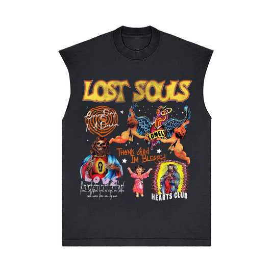 Lonely Hearts Club Thank God I'm Blessed Sleeveless Tee - Black Edge