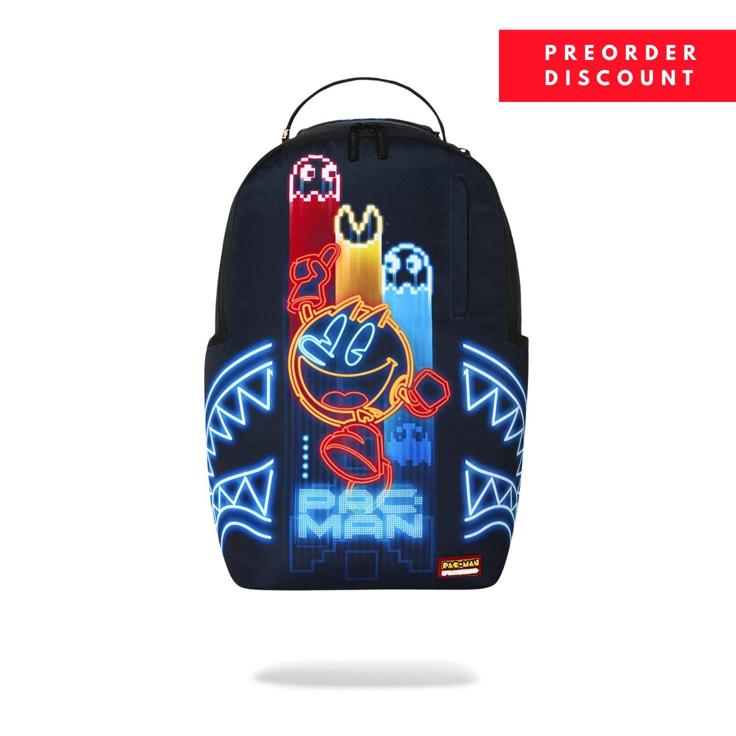 Sprayground Pac Man Neon Shark Backpack