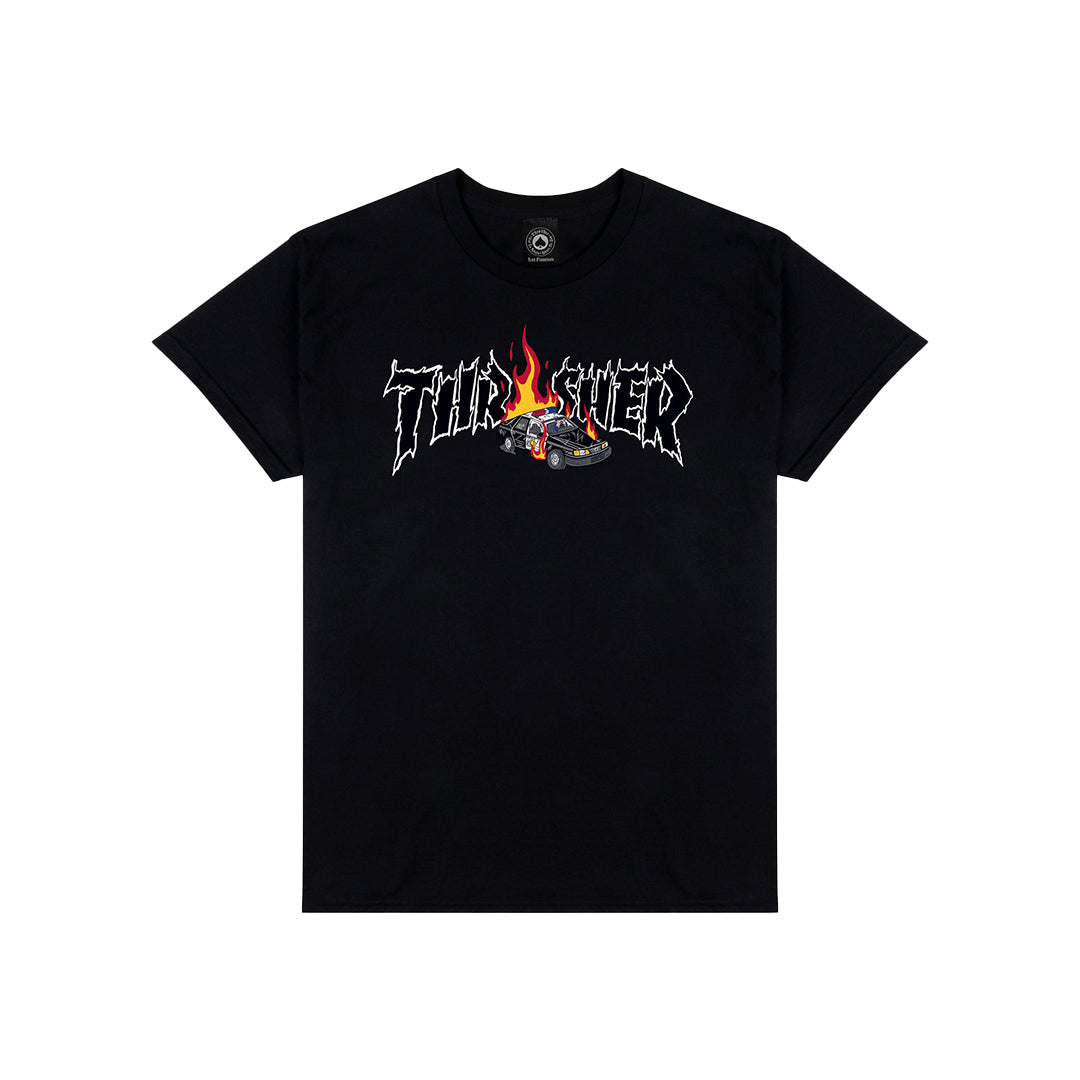 Thrasher Cop Car Tee - Black