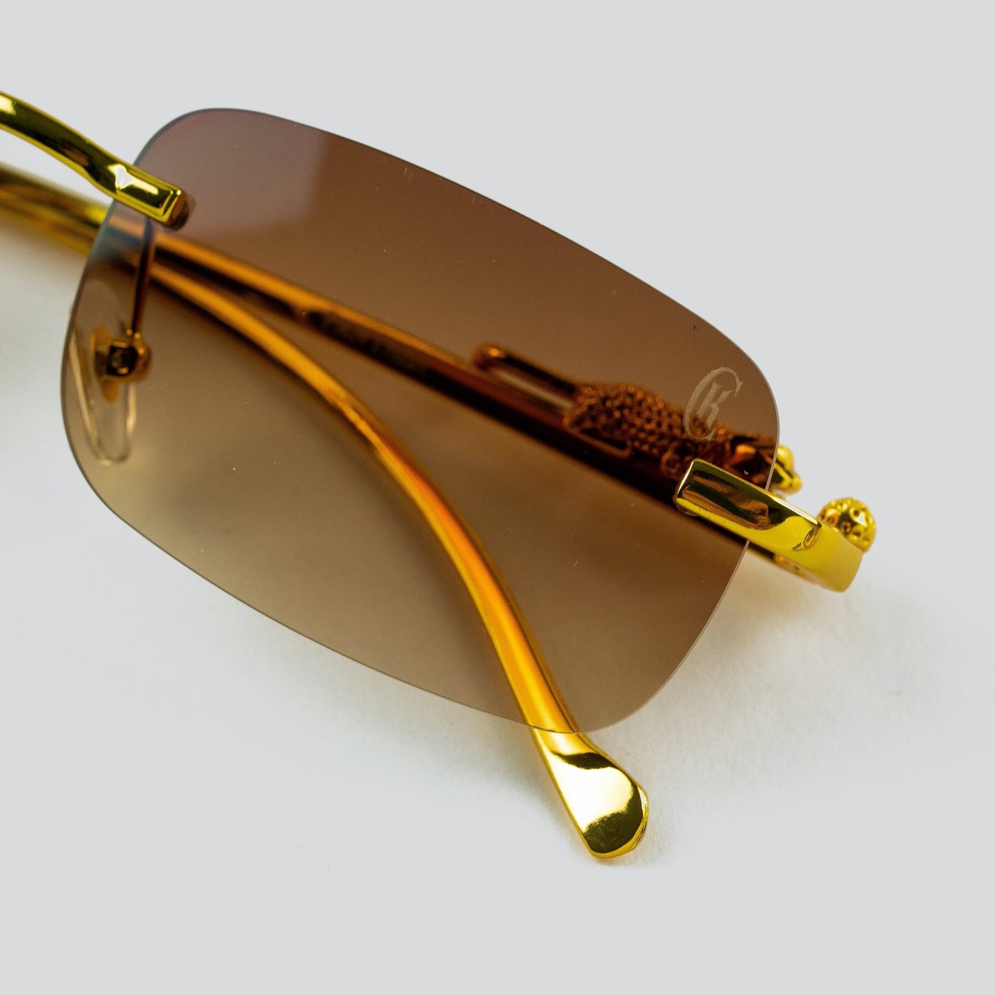 Crown Kings The Panther Sunglasses - Brown/Gold