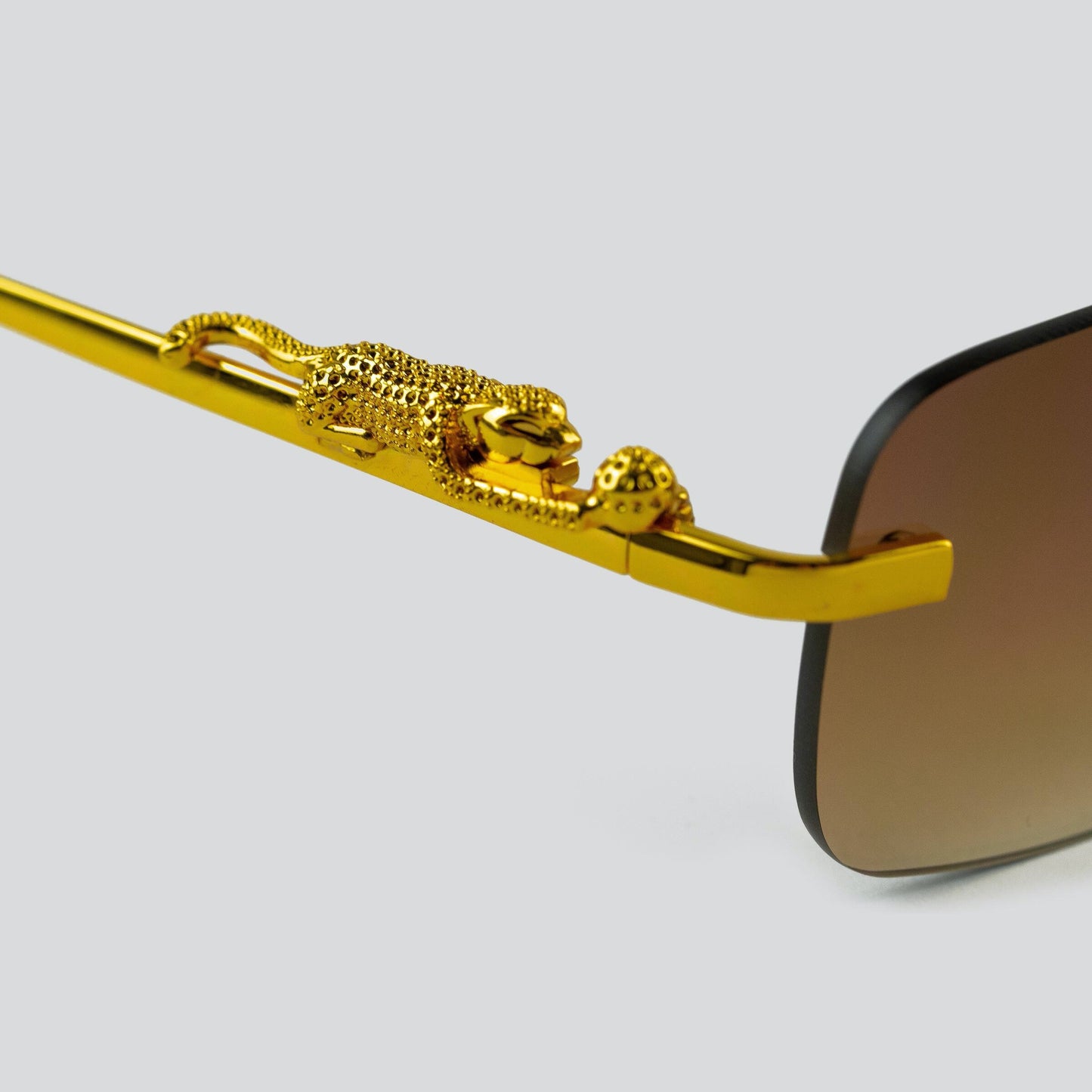 Crown Kings The Panther Sunglasses - Brown/Gold