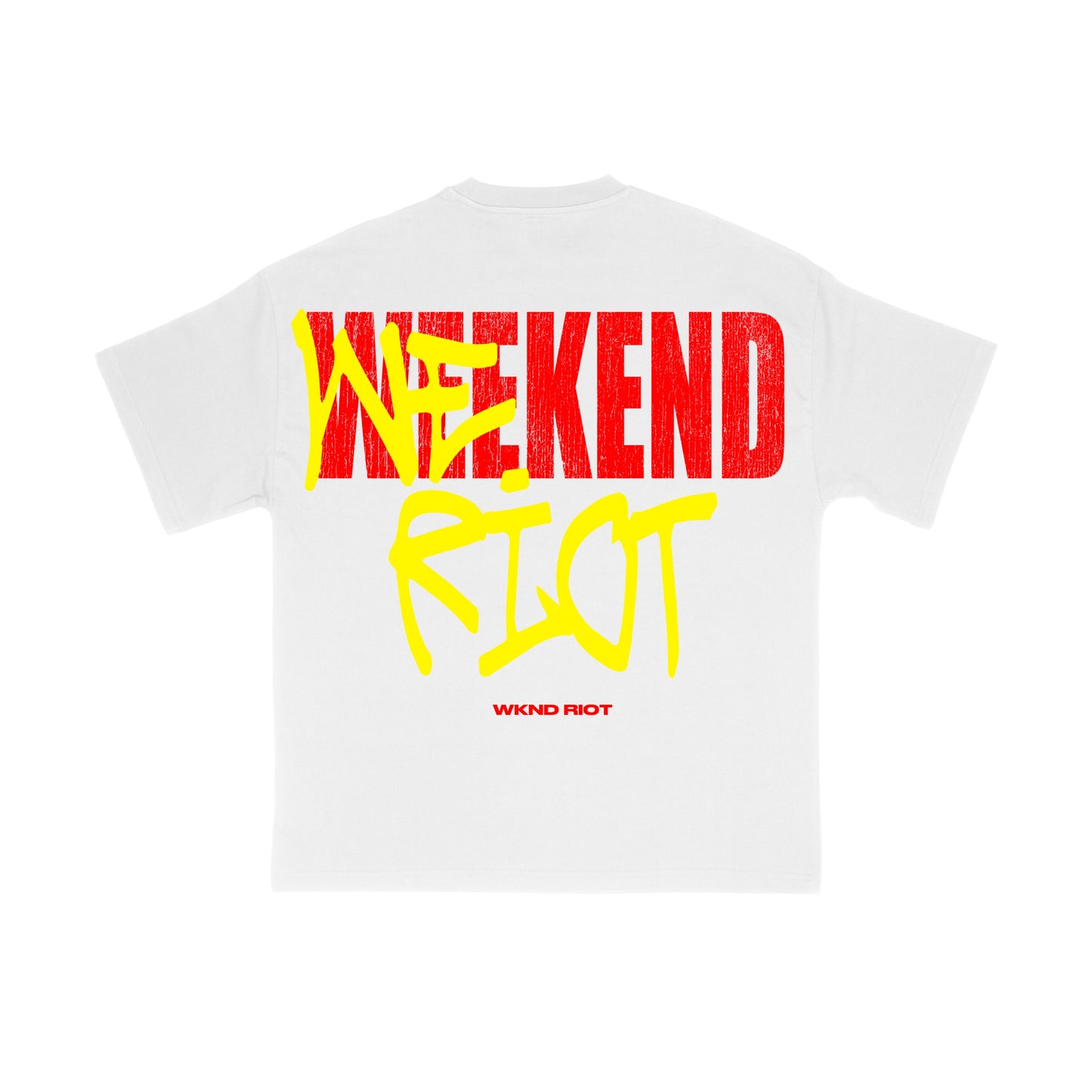 WKND Riot Triple Skull Vintage Oversized Tee - White
