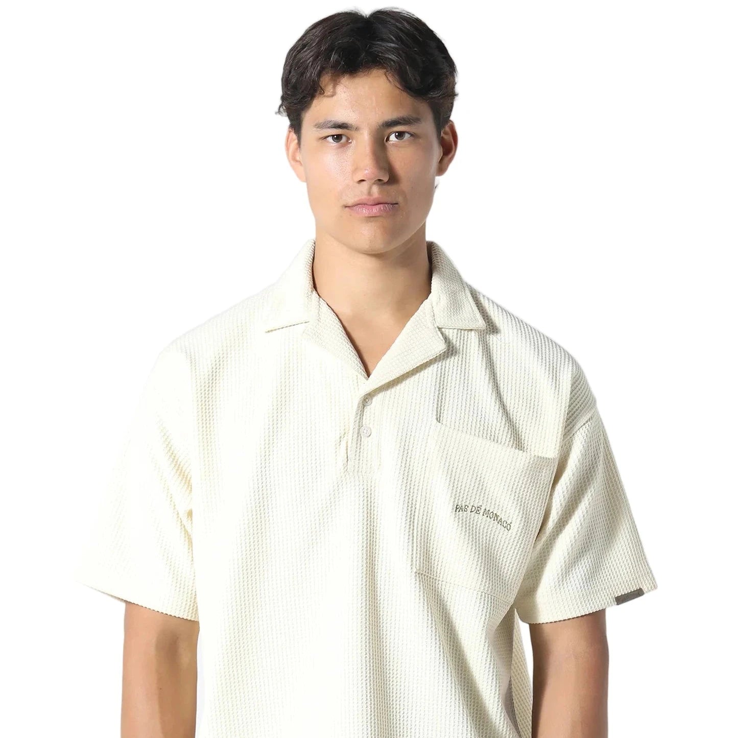 Pas De Monaco Waffle Polo - Off White