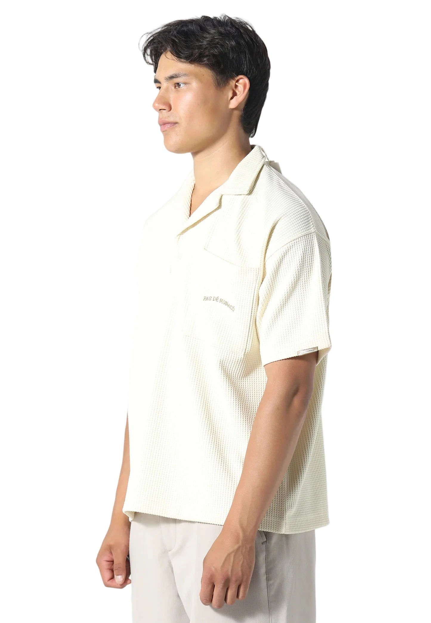 Pas De Monaco Waffle Polo - Off White