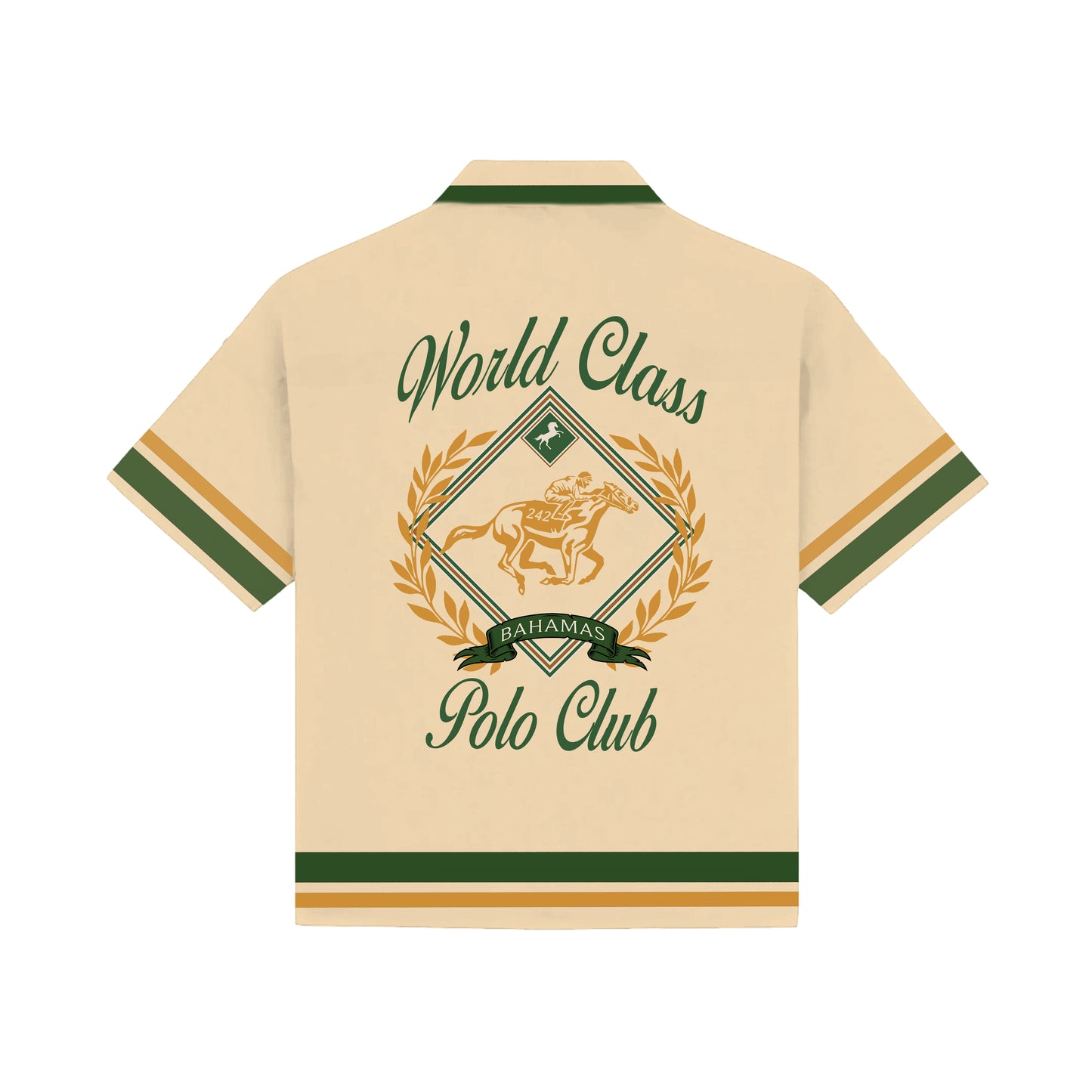 The Polo Club Silk Button Down Shirt - Cream