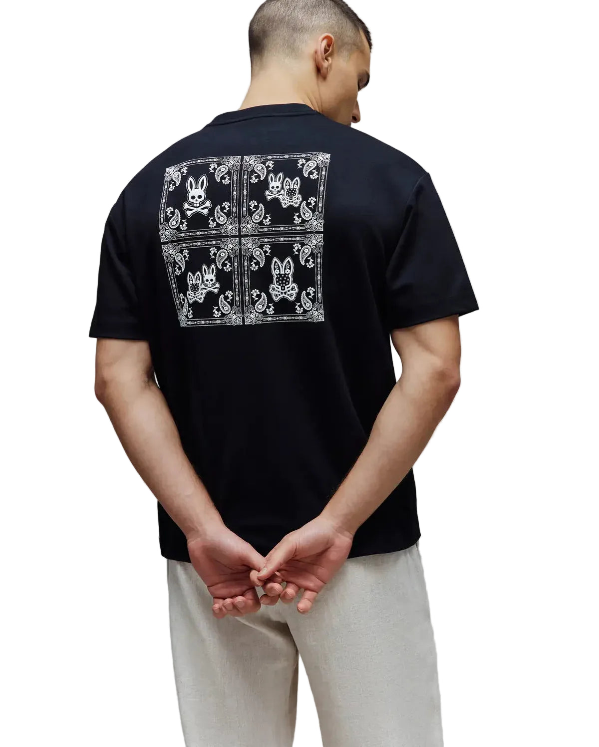 Psycho Bunny Luke Back Graphic Tee - Black