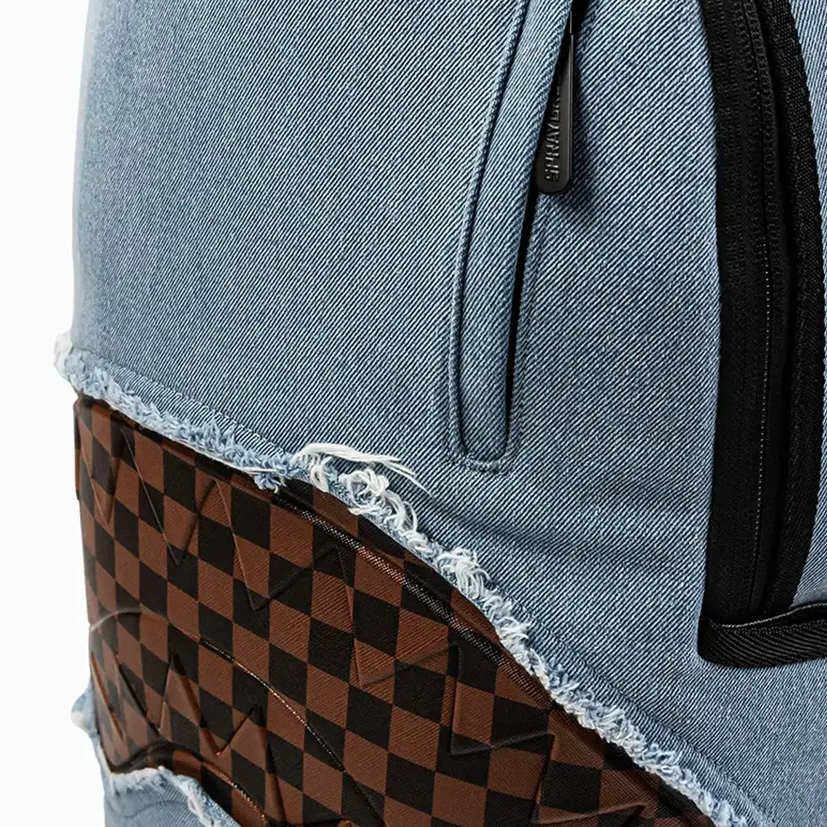 Sprayground Denim Shark Bite Deluxe Backpack