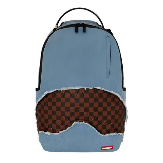 Sprayground Denim Shark Bite Deluxe Backpack