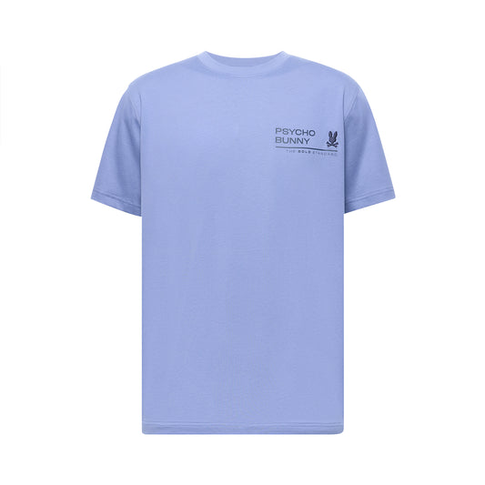 Psycho Bunny Enzo Back Graphic Tee - Blue Ice