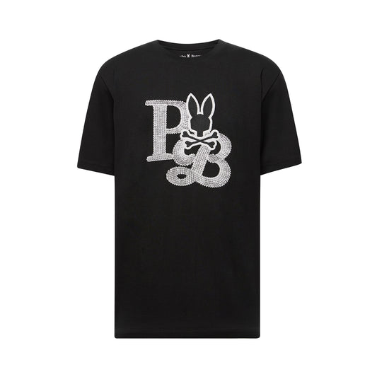 Psycho Bunny Caine Graphic Tee - Black