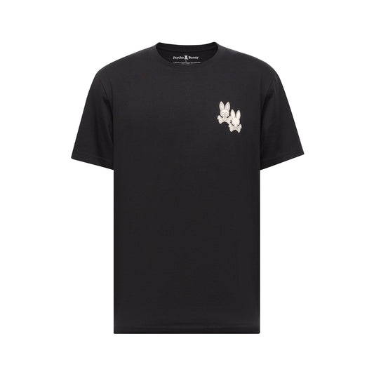 Psycho Bunny Elliot Front Back Graphic Tee - Black
