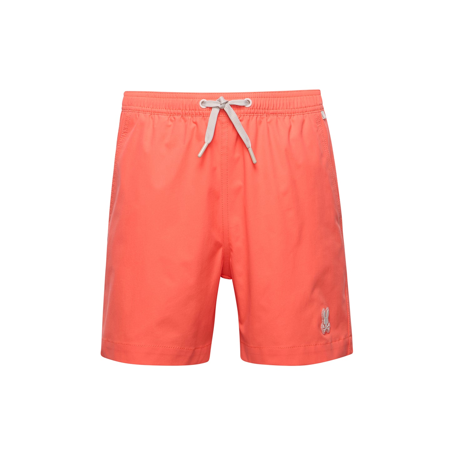 Psycho Bunny Kids Samos Hydrochromic Printed Swim Trunks - Hot Coral