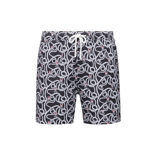Psycho Bunny Cyrus All Over Print Swim Shorts - Black