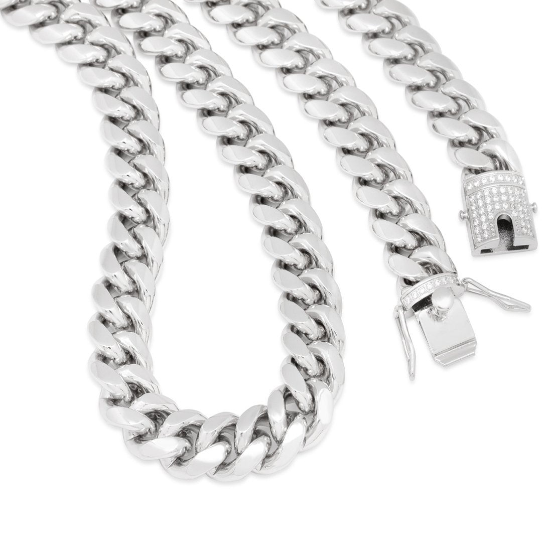 King Ice 16mm Stainless Steel Miami Cuban Curb Chain