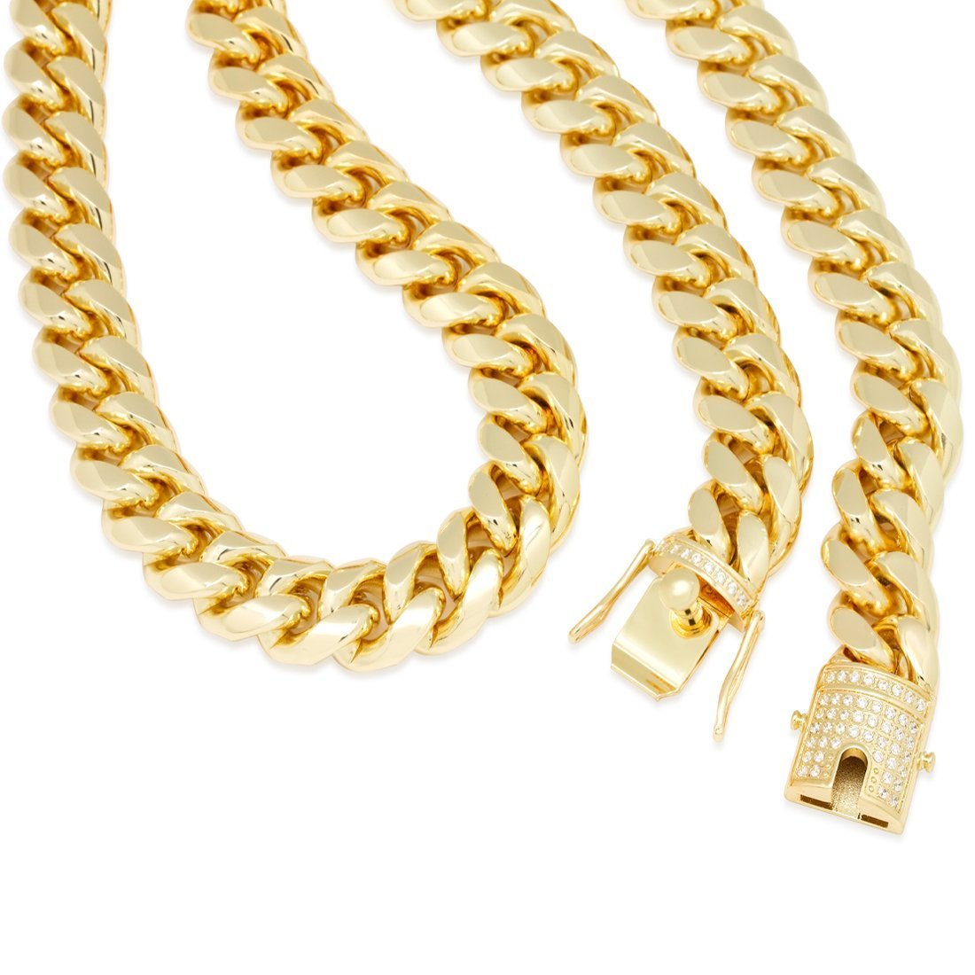 King Ice 16mm Stainless Steel Miami Cuban Curb Chain