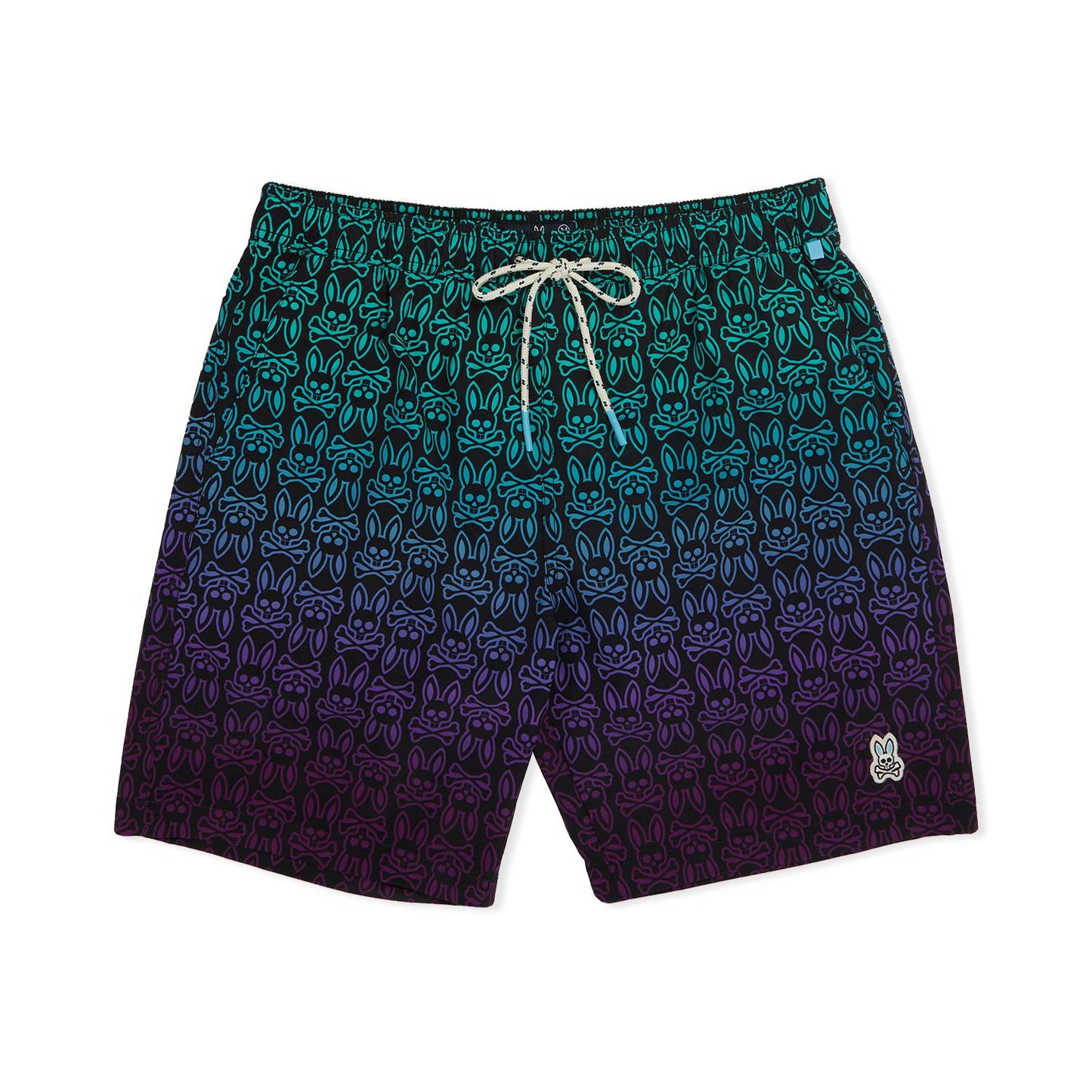 Psycho Bunny Mens Obec Long Swim Shorts - Black