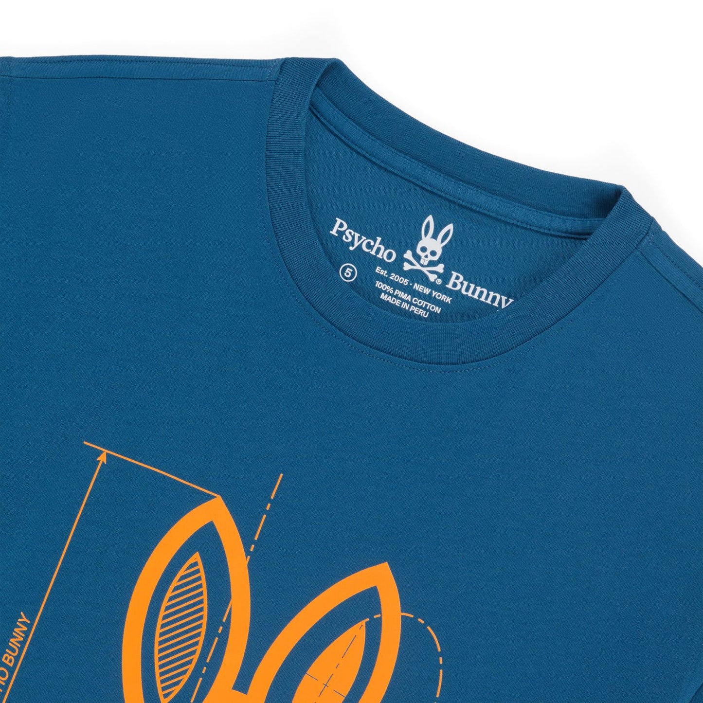 Psycho Bunny Depoe Graphic Tee - Aagean Sea