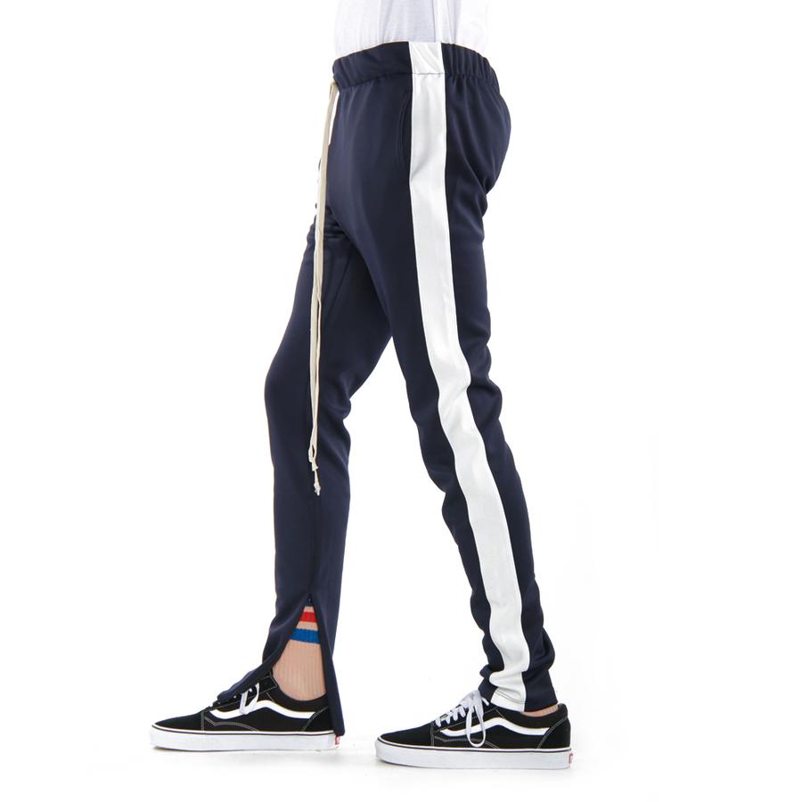 EPTM Techno Track Pants in Navy/Ivory