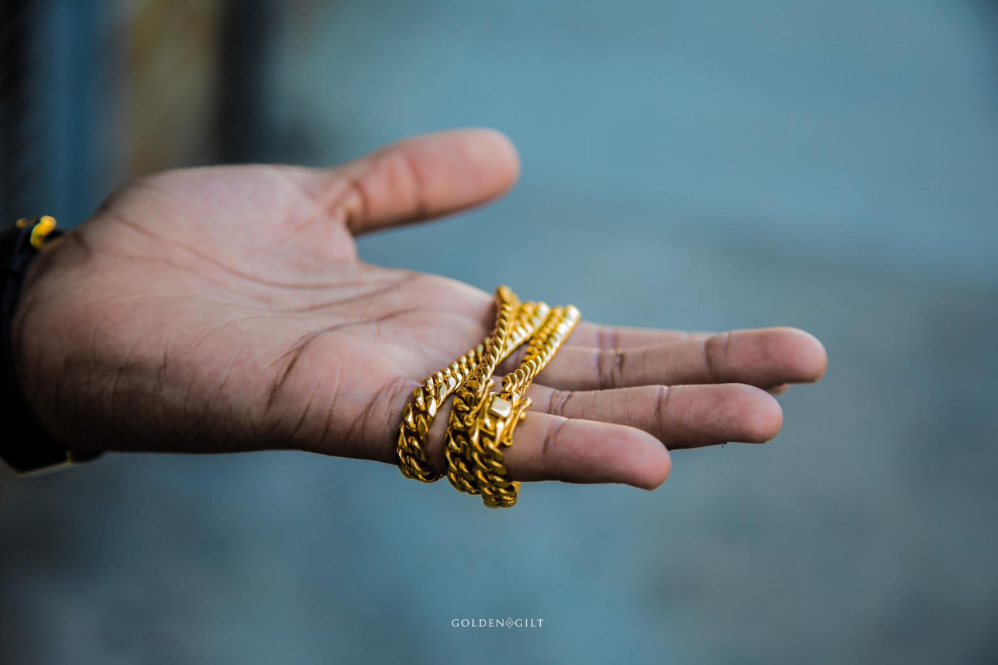 Golden Gilt 8mm Miami Cuban Link Necklace