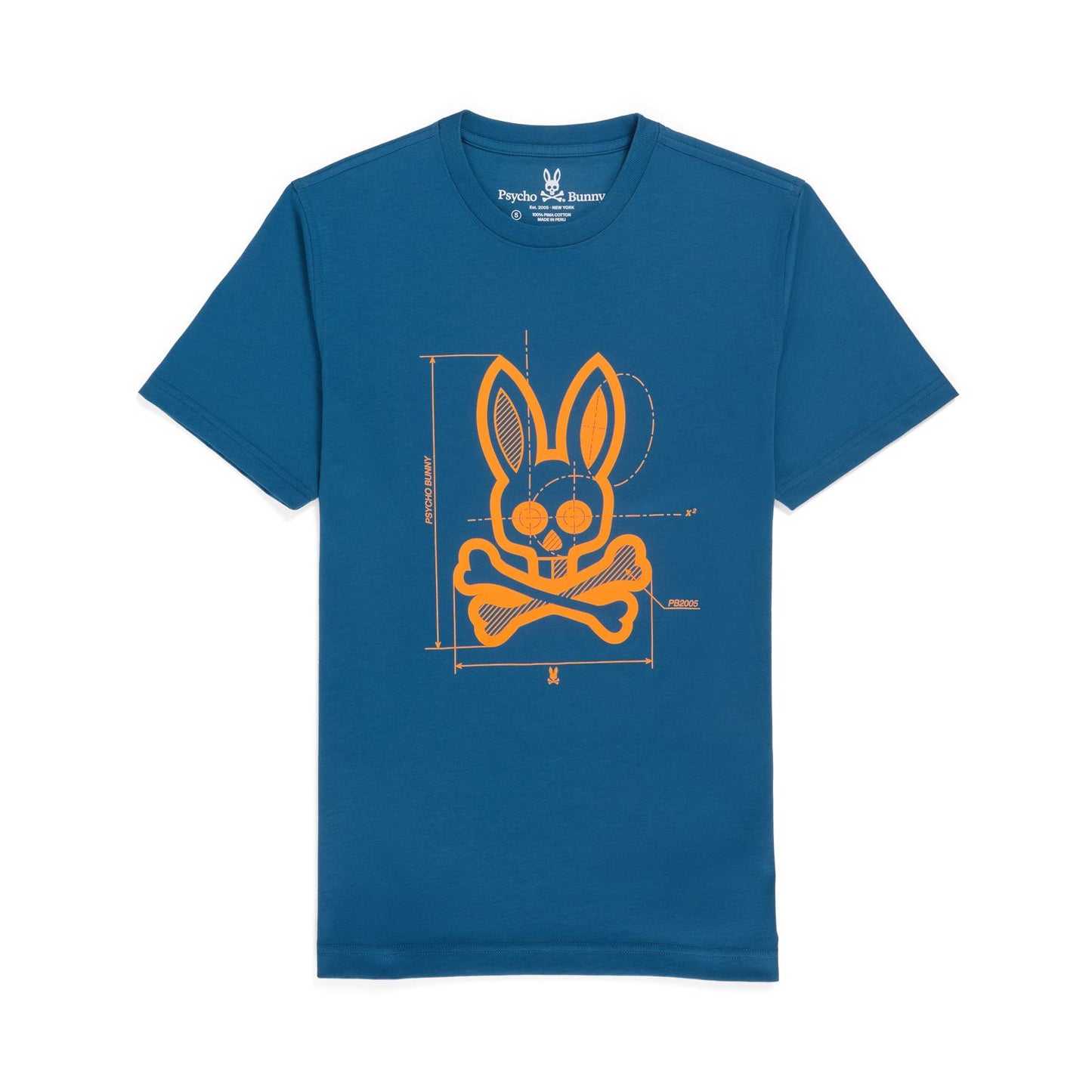Psycho Bunny Depoe Graphic Tee - Aagean Sea
