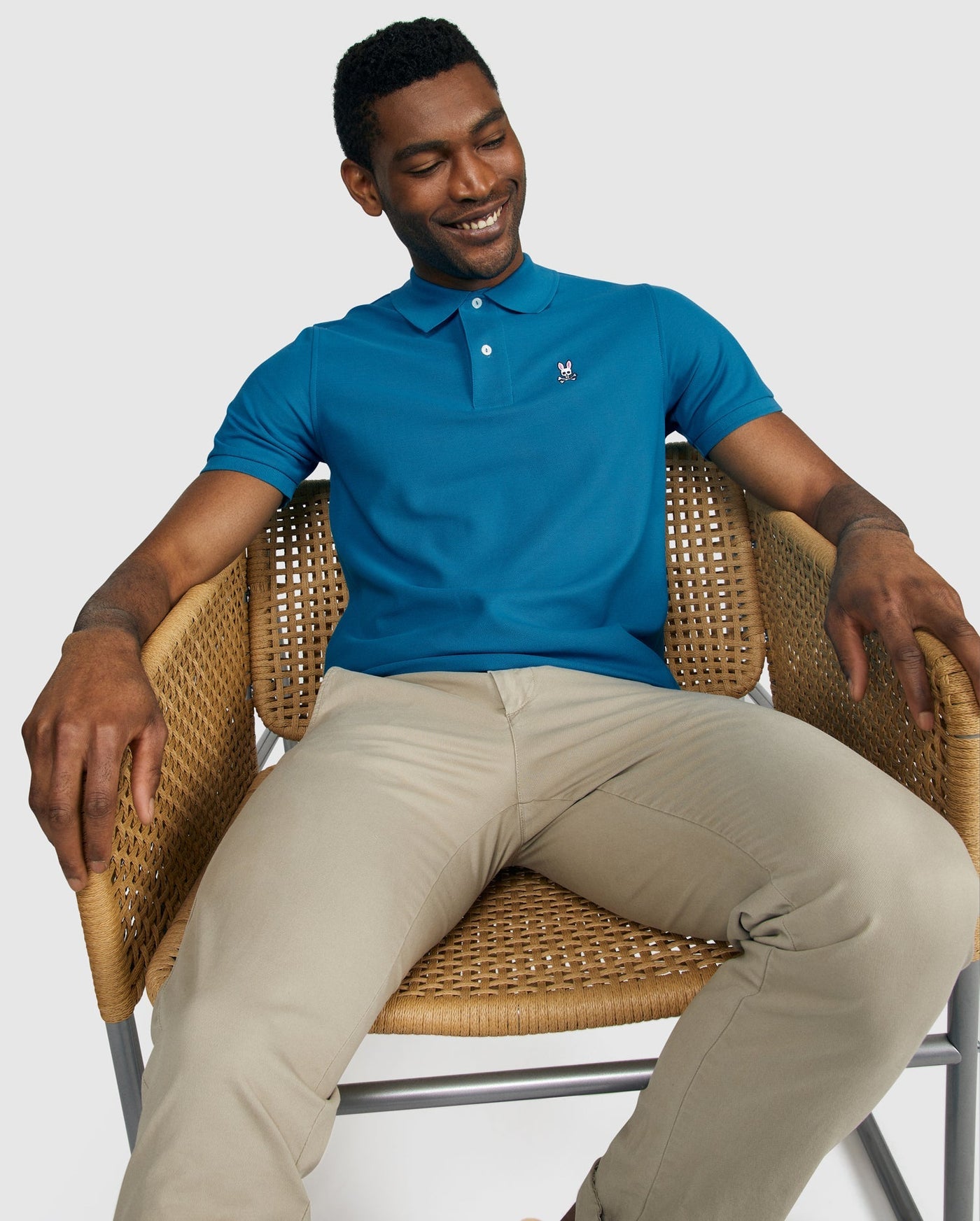 Psycho Bunny Mens Classic Polo - Blue Clay