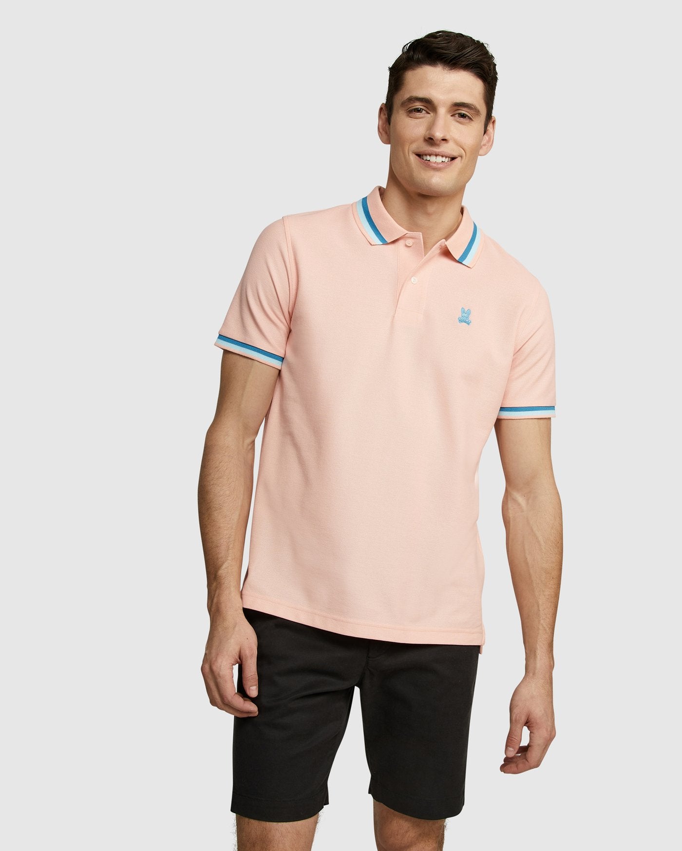 Psycho Bunny Mens Griston Polo - Fresco Pink