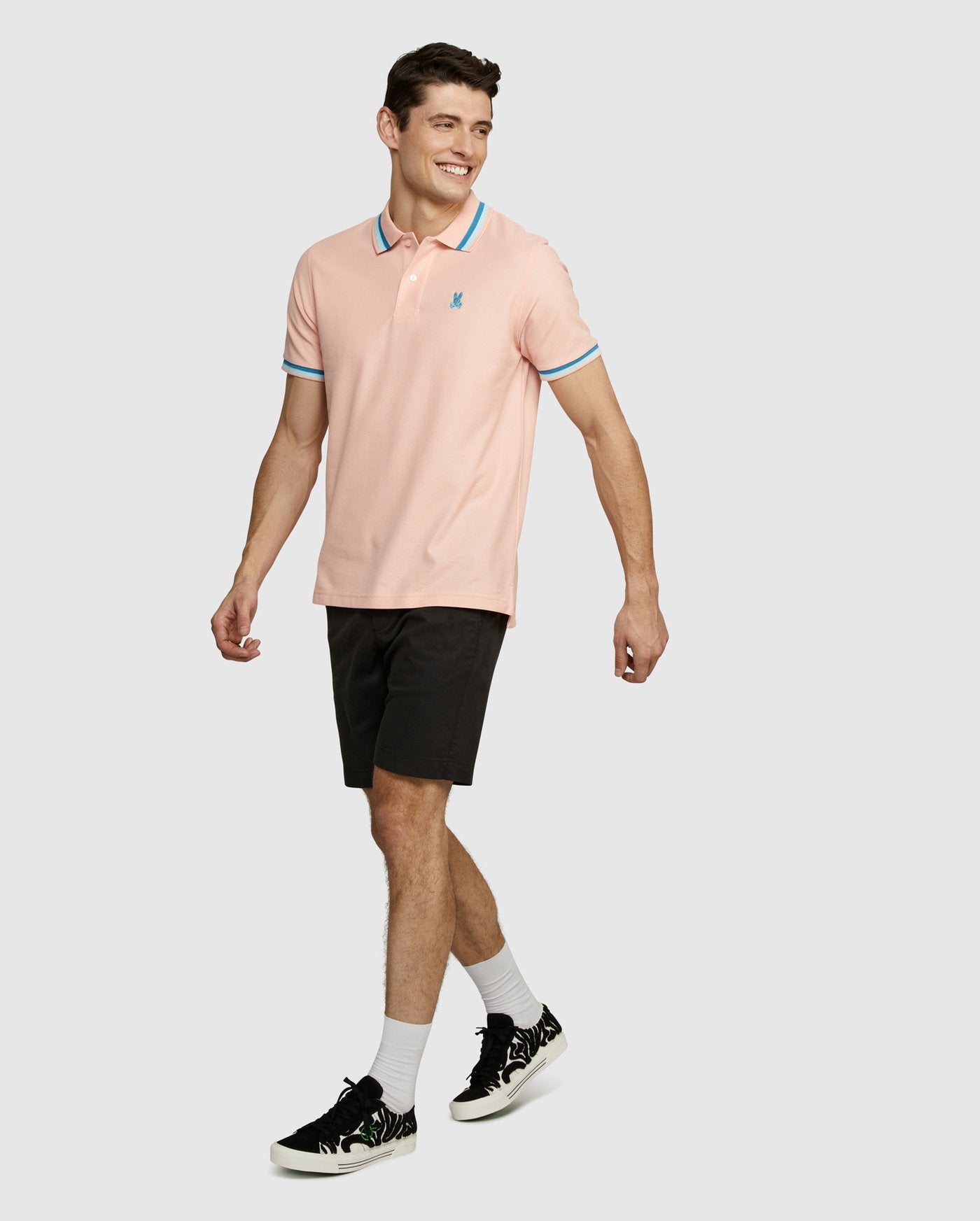 Psycho Bunny Mens Griston Polo - Fresco Pink